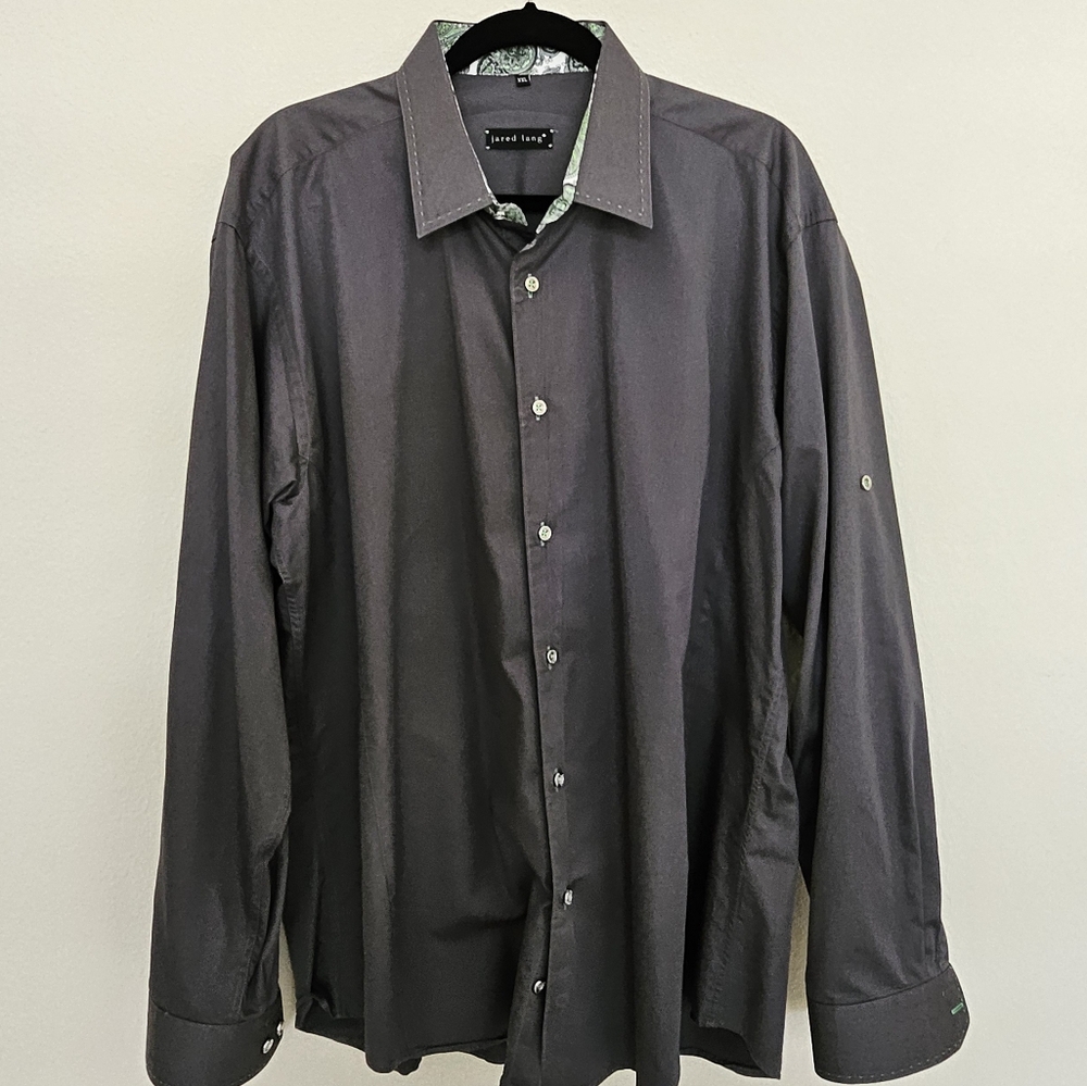 Jared Lang Men's Gray Button Down